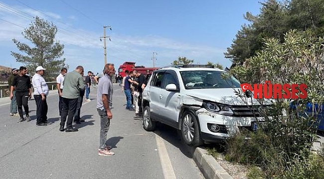 Bodrum'da hafriyat kamyonu cipe çarptı; 4 yaralı