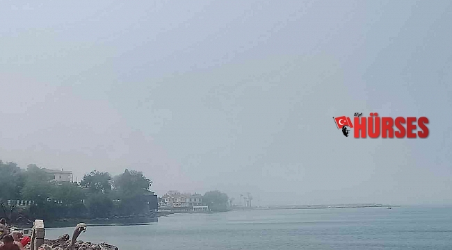Denizin üzerindeki toz taşınımı yangın ihbarı yağmasına neden oldu