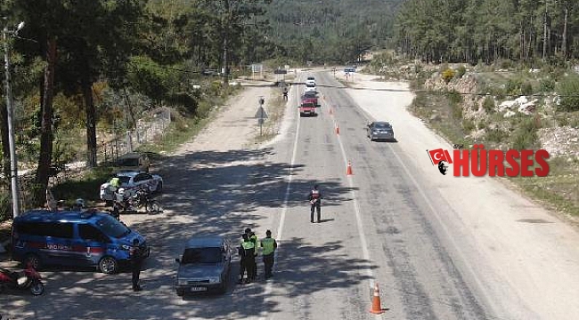 Finike'de havadan trafik denetimi