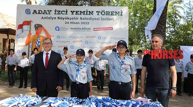 İzciler ant içerek mavi fular bağladı
