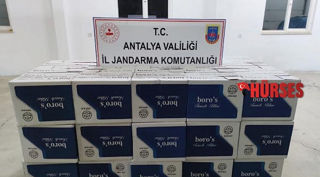 Kamyonet kasasında 500 bin kaçak makaron ele geçirildi