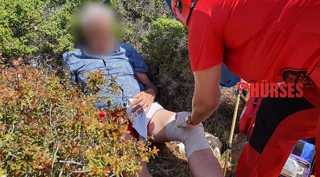 Likya Yolu'nda düşüp yaralanan Hollandalı turisti AKUT kurtardı