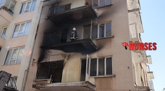 Metruk binada korkutan yangın
