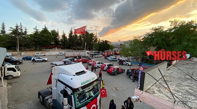 150 araçlık konvoy ile 19 Mayıs kutlaması