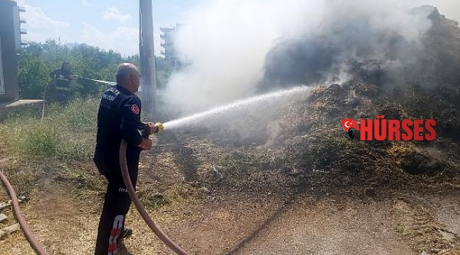 750 balya samanı yanan çiftçiden tepki