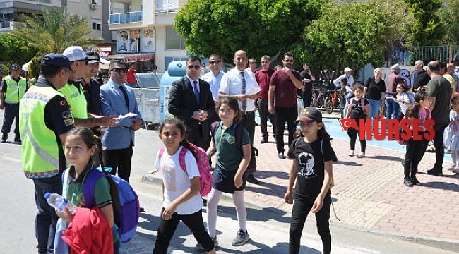 Gazipaşa'da güvenli trafik uygulaması