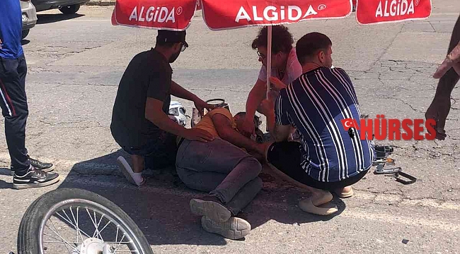 Kazada yaralılar şemsiye ile güneşten korundu