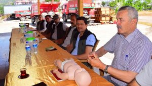 Kumluca'da yangın ekiplerine işbaşı eğitimi