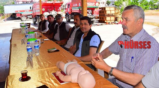 Kumluca'da yangın ekiplerine işbaşı eğitimi