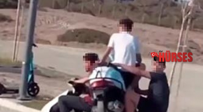 Motosiklet üzerinde ki motosikletli ile ölüme meydan okudular