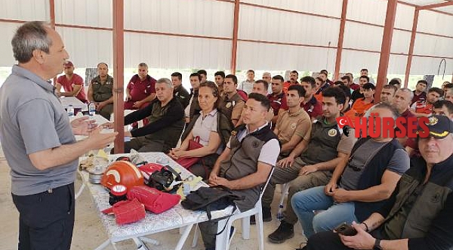 Ormancılara yangın eğitimi verildi