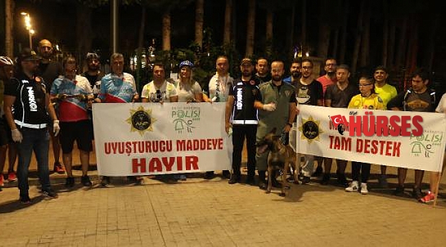 Bisikletlilere 'uyuşturucu' bilgilendirmesi