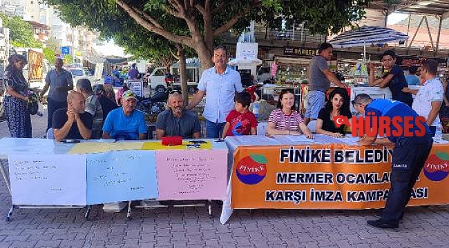 Finike'de maden ocağına karşı imza kampanyası