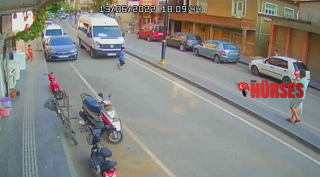 Herkesin yüreği ağzına geldi, sürücünün refleksi küçük çocuğun hayatını kurtardı