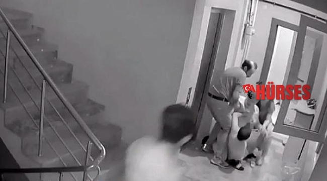 Kayınpeder- damat kavgasını ayırmaya çalışırken darbedildiler; o anlar kamerada