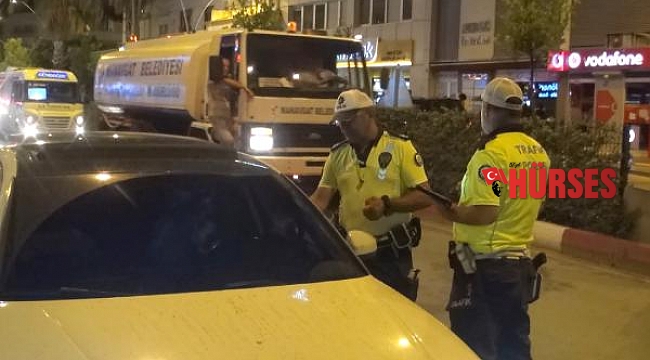 Manavgat'ta trafik denetleme yol uygulaması