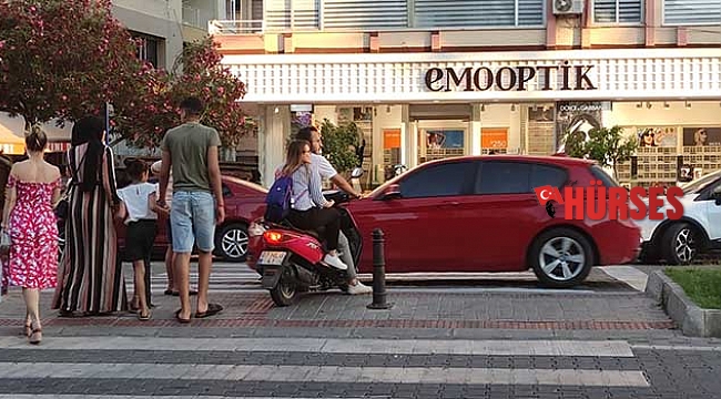 Polisi gören yönünü değiştirdi