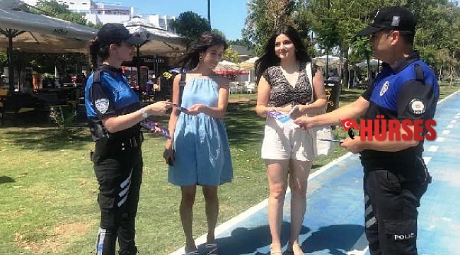 Toplum polisinden tatilcilere broşürlü uyarı