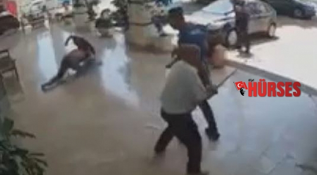 Diş polikliniğinde baston ve uçan tekmeli kira anlaşmazlığı kavgası