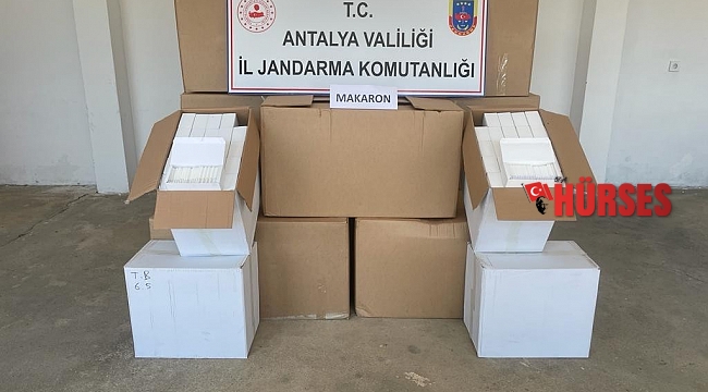 Durdurulan kamyonetin kasasında 850 bin adet kaçak makaron ele geçirildi
