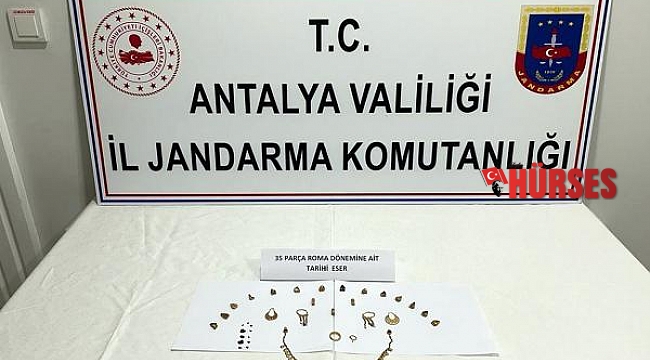 Roma dönemi altın tarihi eserlerle yakalanan şüpheli tutuklandı