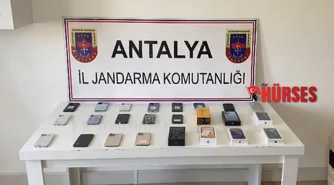Alanya'da jandarmadan kaçak telefon operasyonu