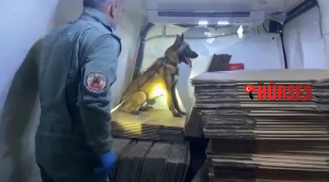 Araçtaki 34 milyon liralık uyuşturucuyu narkotik köpeği 'Bella' buldu