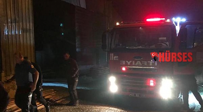 Hızar atölyesinde yangın büyümeden söndürüldü