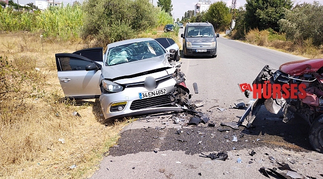 İki otomobil çarpıştı: 4 çocuk yaralandı
