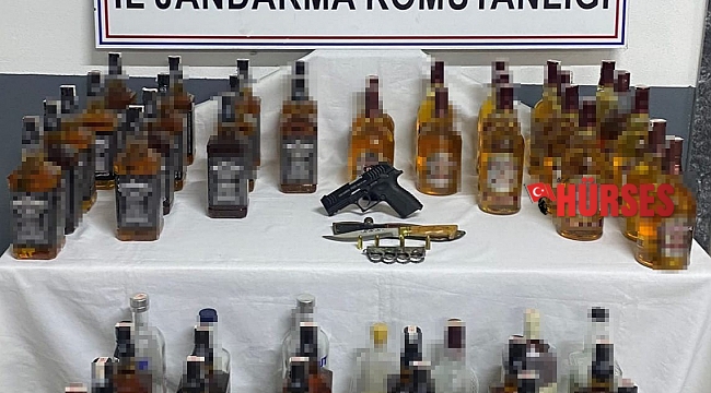 Jandarmadan sahte içki operasyonu
