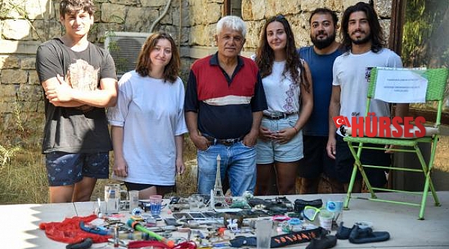 Su altından çıkarılan takma diş, silah ve cep telefonları sergiye çıkıyor