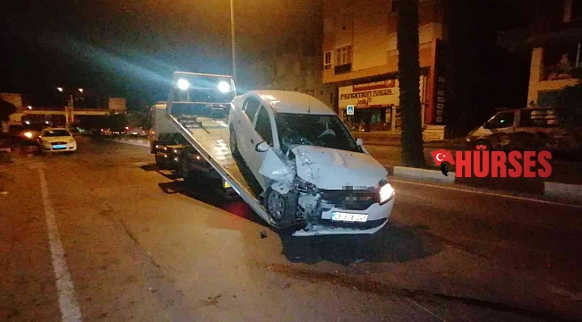 Alkollü sürücü otomobiliyle park halindeki araca çarptı