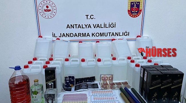 Jandarmadan sahte alkol operasyonu