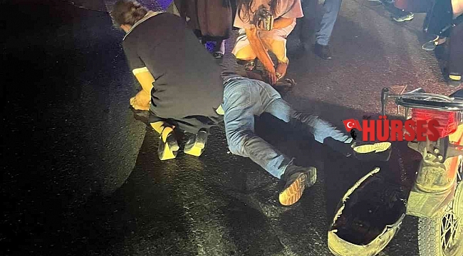 Kontrolden çıkan motosiklet devrilip sürüklendi: 1 yaralı