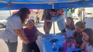 Pazarda sağlık taraması yapıldı