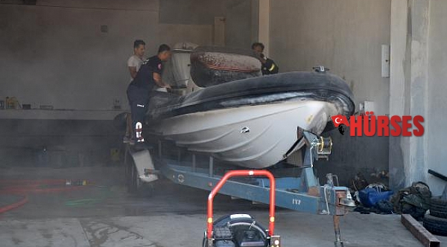 Tekne tamiri yapılırken çıkan yangında yaralandı