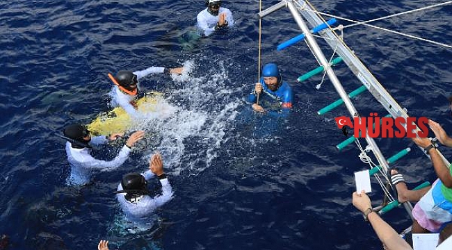 Türkiye Serbest Dalış Şampiyonası Kaş'ta yapılıyor