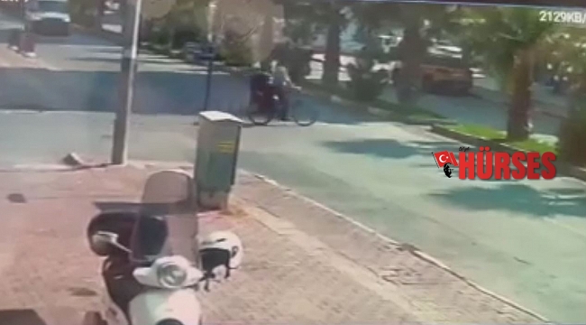 Yaşlı adamın bisikletiyle ölüme gidişi kameraya yansıdı