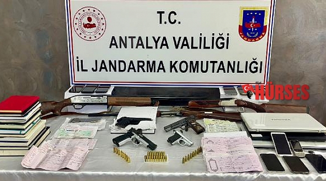Antalya merkezli tefecilik operasyonu; oyulan ajandadan tabanca çıktı