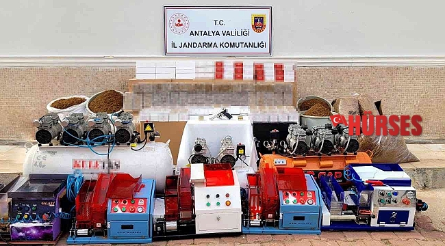 Antalya'da jandarmadan 500 bin liralık kaçak sigara operasyonu