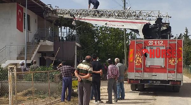 Ev yangını korkuttu