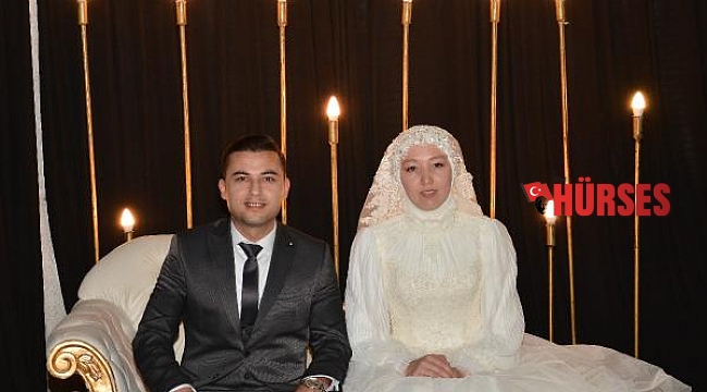 Genç çiftin düğününde Kırgız gelenekleri de uygulandı