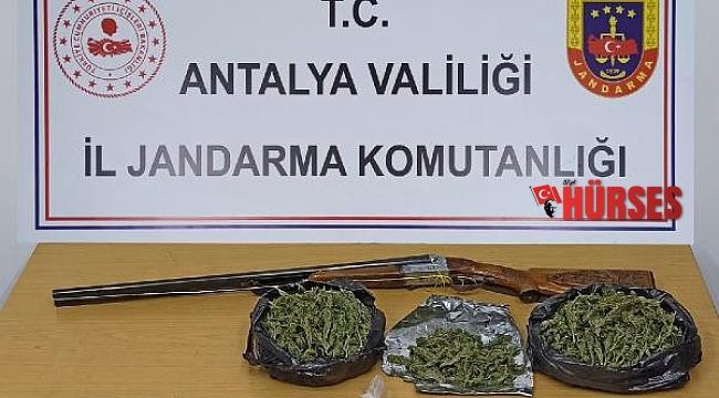 Jandarma yol denetiminde uyuşturucu ve tüfek ele geçirdi