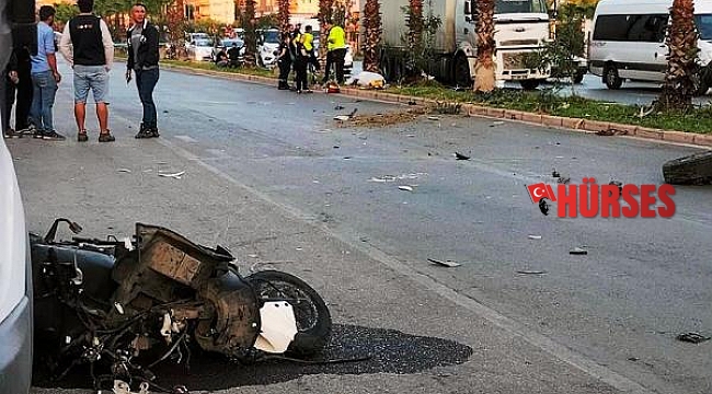 Kamyonetin çarptığı motosiklet sürücüsü kurtarılamadı