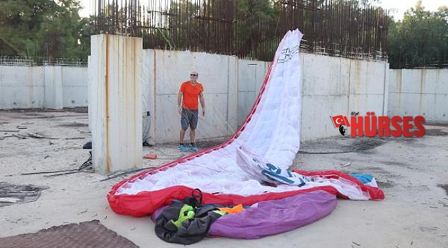 Polis baba ile kızı paramotordan düşerek yaralandı