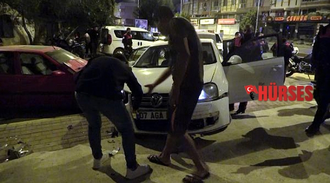 Polisin 'dur' ihtarına uymayan sürücü kaza yapınca yakalandı