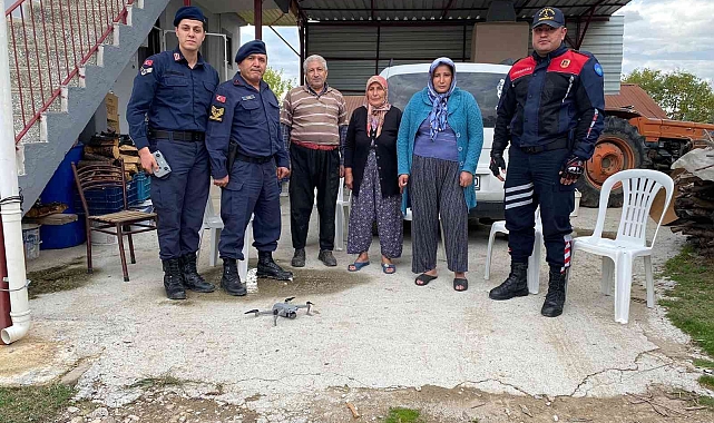 Zeytin toplarken kaybolan kadın jandarma dronu ile bulundu