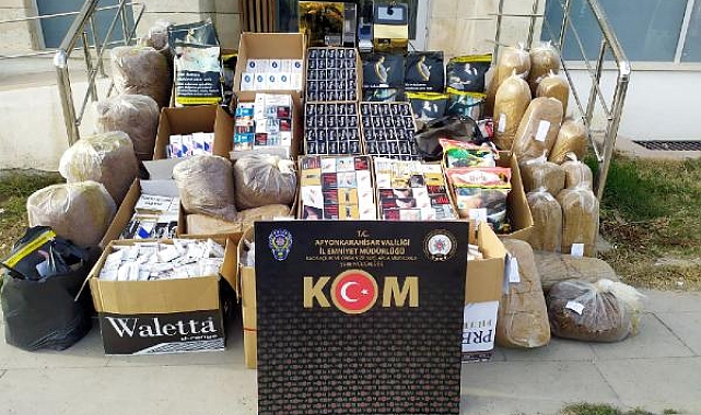 Afyonkarahisar'da kaçak tütün operasyonu
