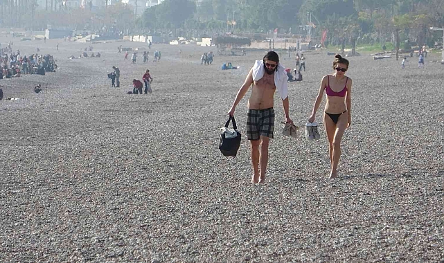 Antalya'da Aralık ayında deniz keyfi