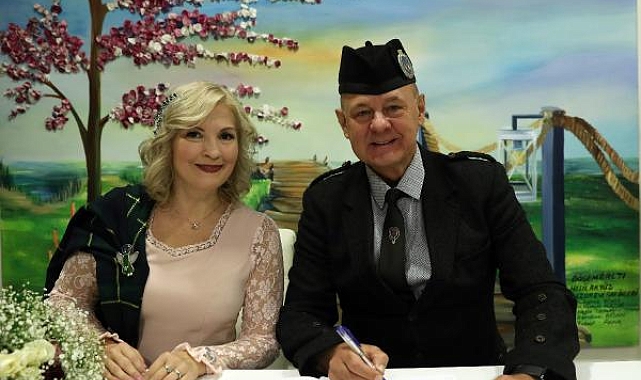 Büyükşehir'de İskoç etekli gaydalı nikah